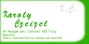karoly czeizel business card